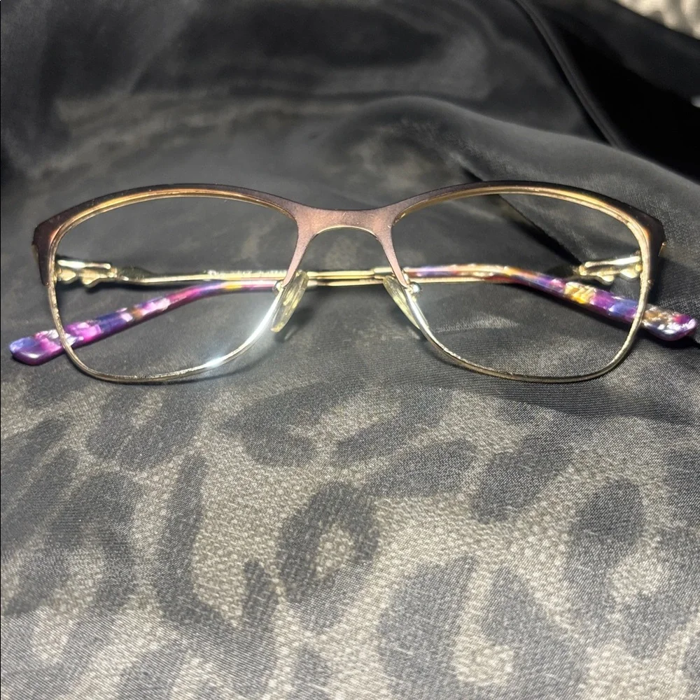 Dior eyeglass *frames only* purple color shift metal designer vintage frames